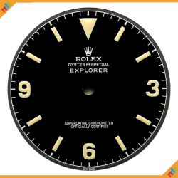 Dial Rolex Explorer I Ref 1016 Patina Lume