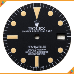 Dial Rolex Sea Dweller White Letter Ref 1665 Patina Lume
