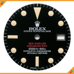 Rolex Dial Double Red Sea-Dweller Ref 1665 Patina Lume Mark IV