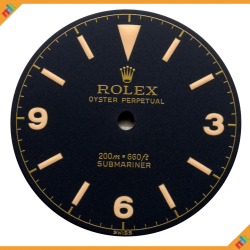 Rolex Dial Ref 6538 Number 3-6-9 Gilt Dial